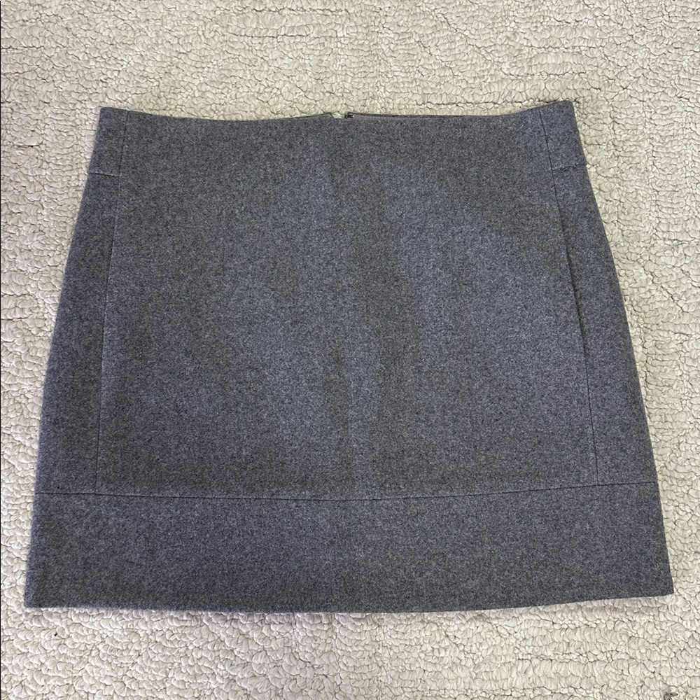 J. Crew J Crew Grey Gray Wool Bistro Mini Skirt